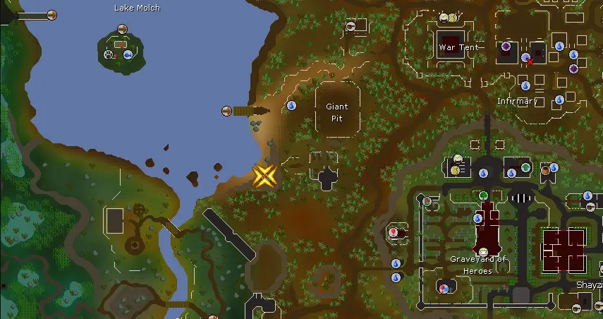 giants den location how to get there osrs