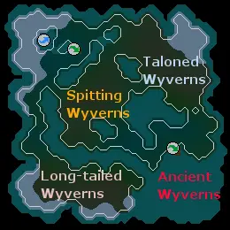 Fossil Island Wyvern cave map