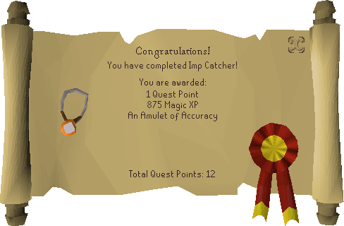 osrs imp catcher rewards