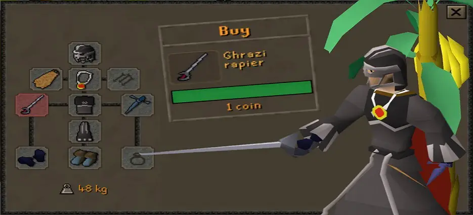 osrs Ghrazi Rapier